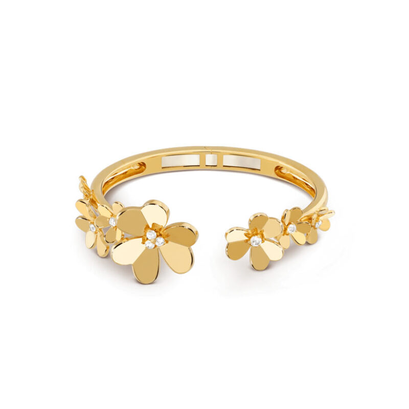 Van Cleef & Arpels VCARP6L200 Frivole bracelet 7 flowers Yellow gold Diamond bracelet 10