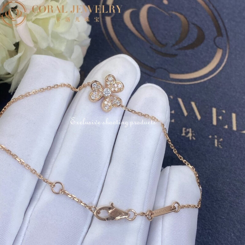 Van Cleef & Arpels VCARP7RD00 Frivole bracelet mini model Rose gold Diamond bracelet 3