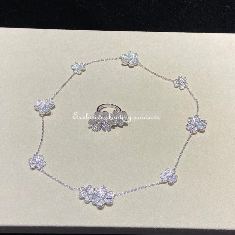 Van Cleef & Arpels VCARN25400 Frivole necklace 9 flowers White gold Diamond necklace 15