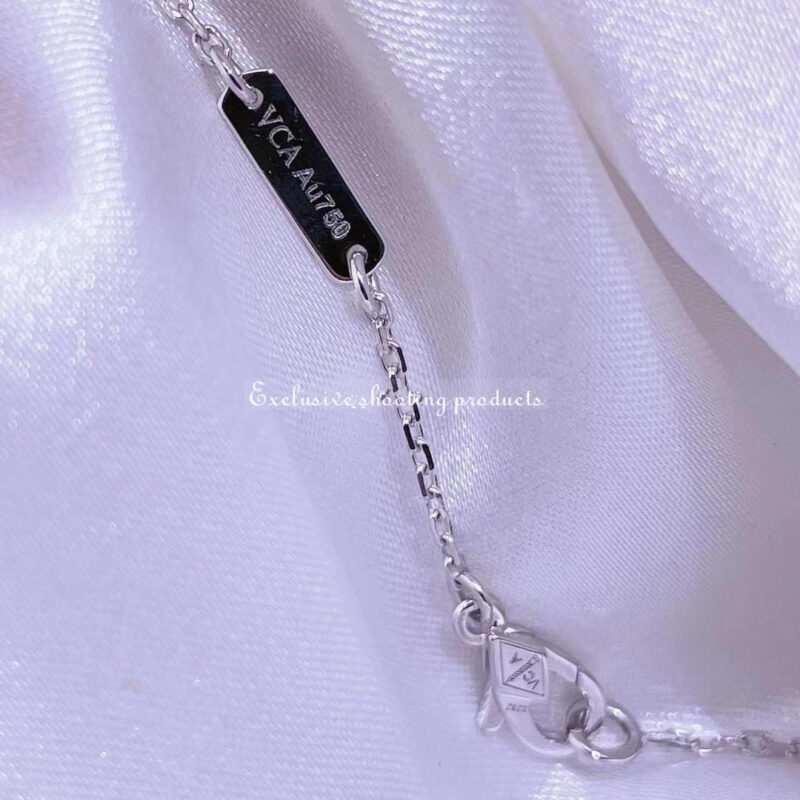 Van Cleef & Arpels VCARD31800 Frivole pendant small model White gold Diamond Necklace 3