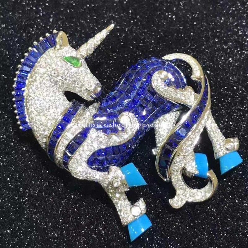 Van Cleef & Arpels L’Arche de Noé Licorne Unicorn brooch - coral jewelry