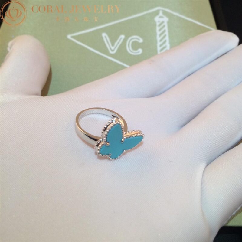 Van Cleef & Arpels Ring Lukcy Alhambra Turquoise Butterfly Ring 6