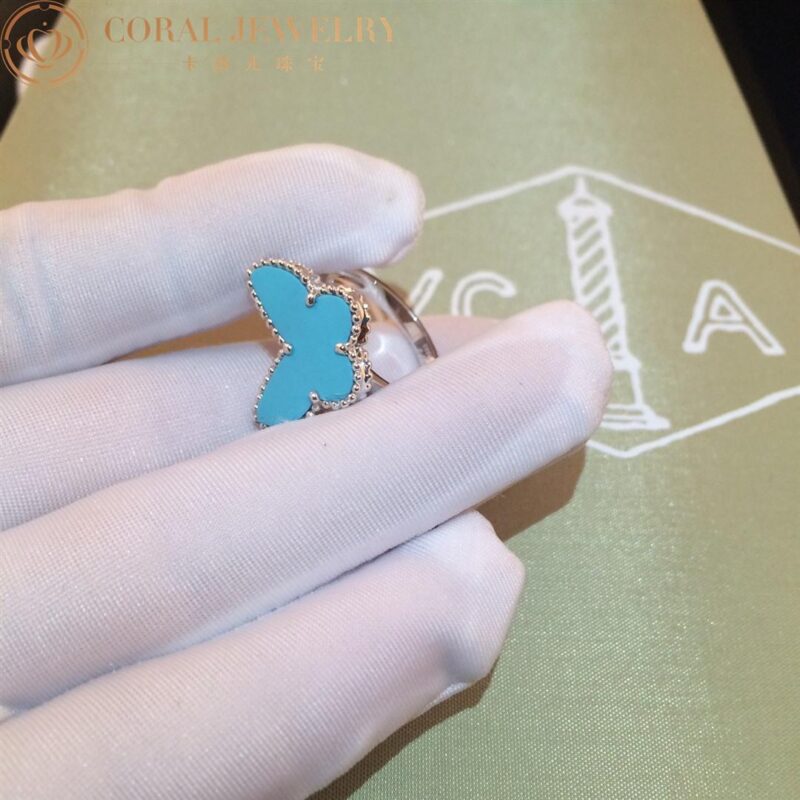 Van Cleef & Arpels Ring Lukcy Alhambra Turquoise Butterfly Ring 3