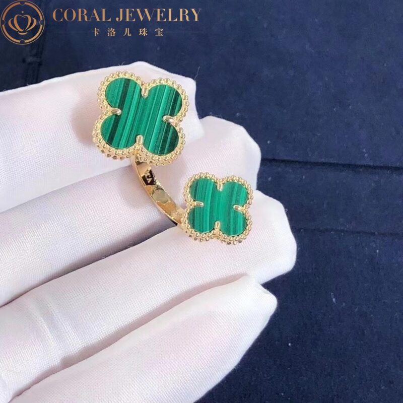 Van Cleef & Arpels VCARO3MI00 ring Magic Alhambra Between the Finger ring Yellow gold Malachite ring 6