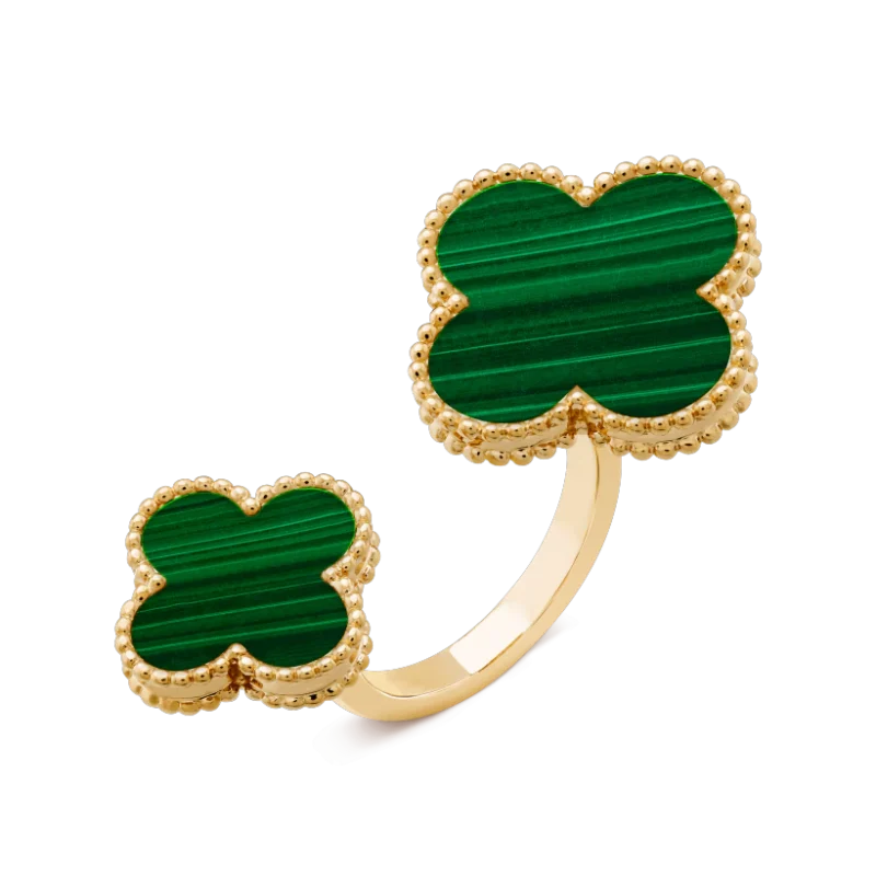 Van Cleef & Arpels VCARO3MI00 ring Magic Alhambra Between the Finger ring Yellow gold Malachite ring 1