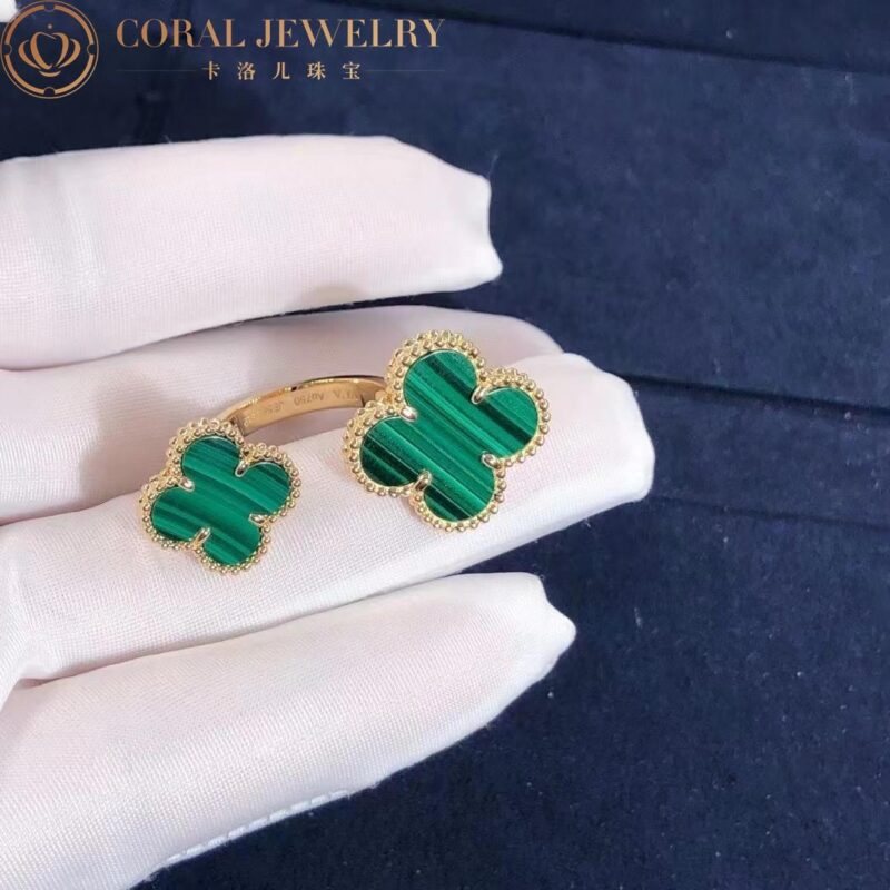 Van Cleef & Arpels VCARO3MI00 ring Magic Alhambra Between the Finger ring Yellow gold Malachite ring 5