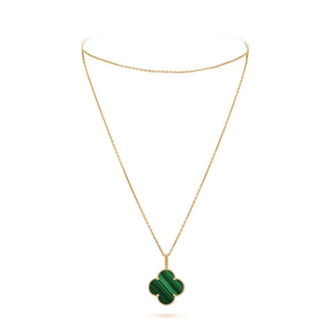 Van Cleef & Arpels VCARO3MG00 Magic Alhambra long necklace 1 motif Yellow gold Malachite necklace 1