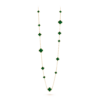 Van Cleef & Arpels VCARO2AF00 Magic Alhambra long necklace 16 motifs Yellow gold Malachite necklace 1