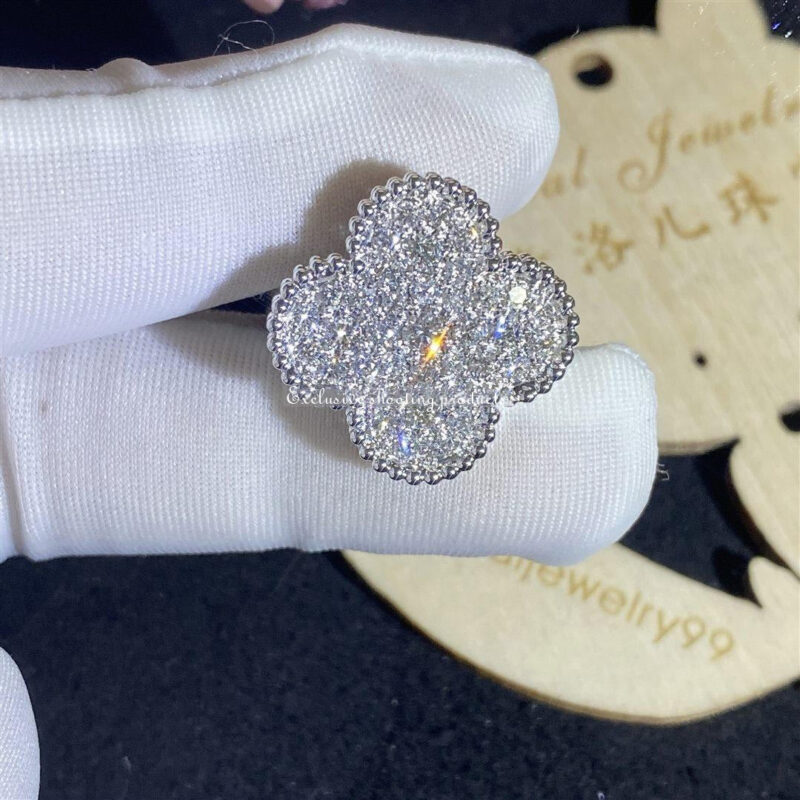 Van Cleef & Arpels VCARN9WU00 ring Magic Alhambra White gold Diamond ring 4