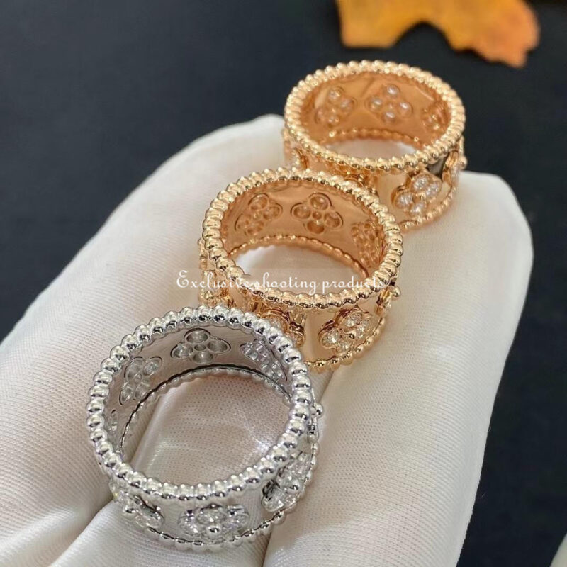Van Cleef & Arpels VCARO9LP00 ring Perlée clovers White gold Diamond ring 4