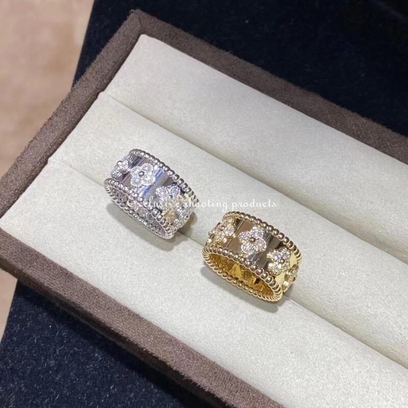 Van Cleef & Arpels VCARO9LO00 Perlée clovers ring Yellow gold Diamond ring 9