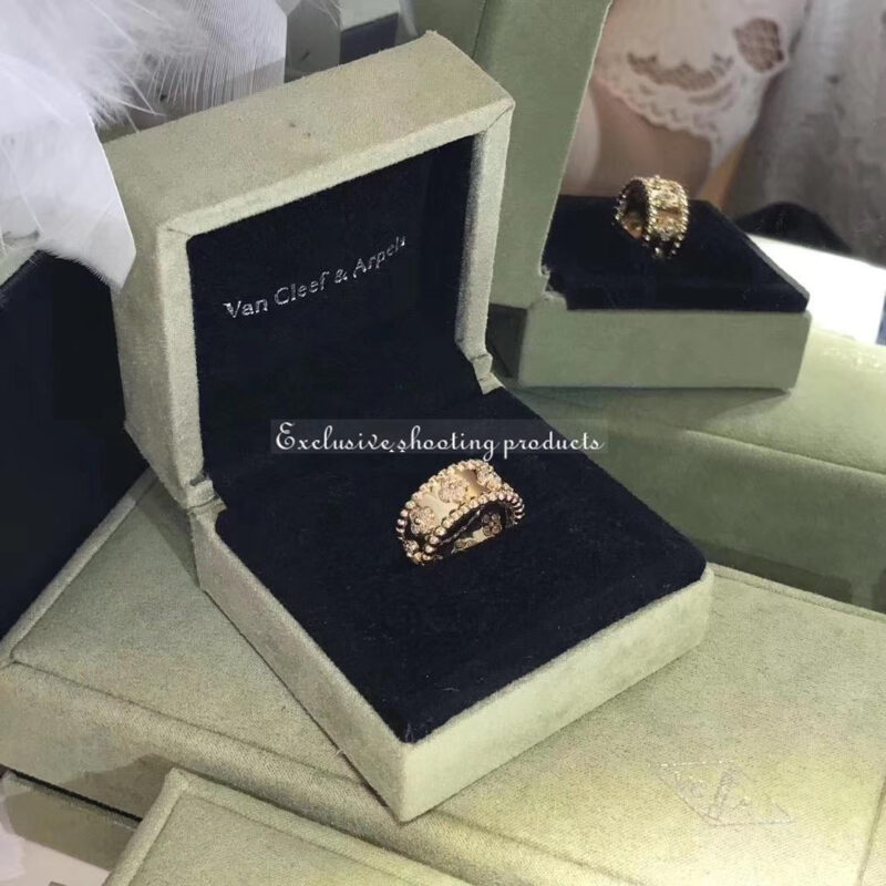 Van Cleef & Arpels VCARO9LO00 Perlée clovers ring Yellow gold Diamond ring 7