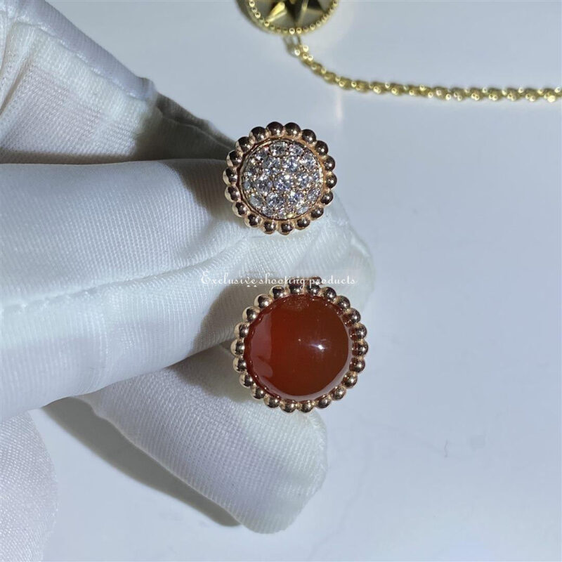 Van Cleef & Arpels VCARO9SV00 ring Perlée couleurs Between the Finger Rose gold Carnelian Diamond ring 2