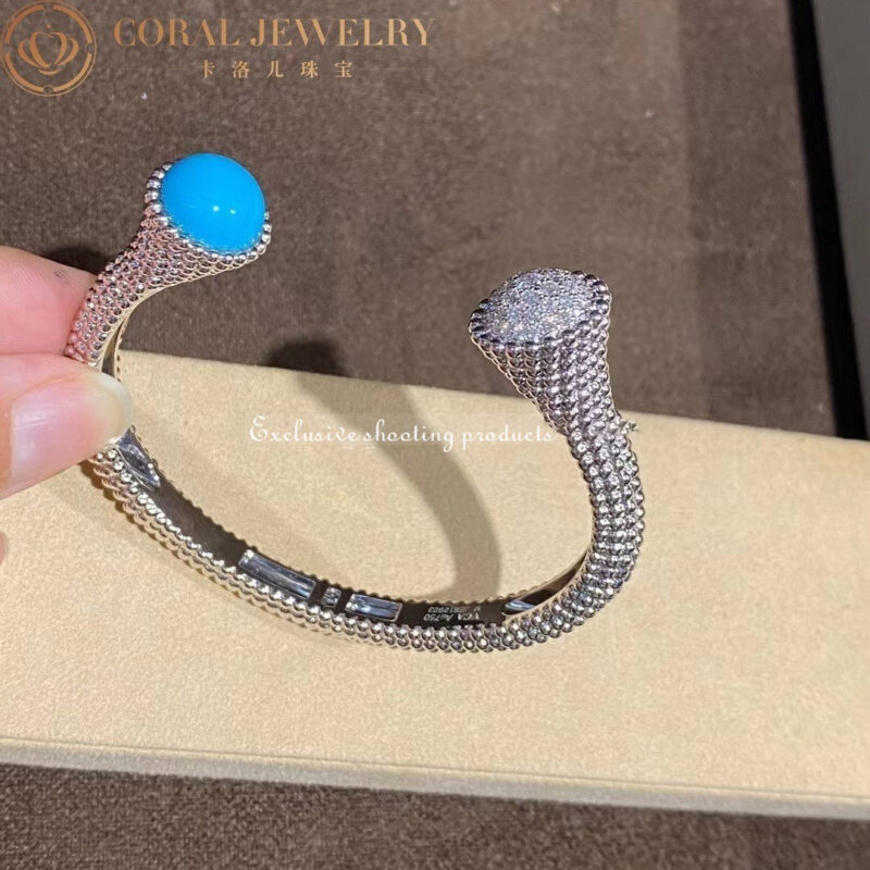 Van Cleef & Arpels VCARP27700 Perlée couleurs bracelet White gold Diamond Turquoise bracelet 5