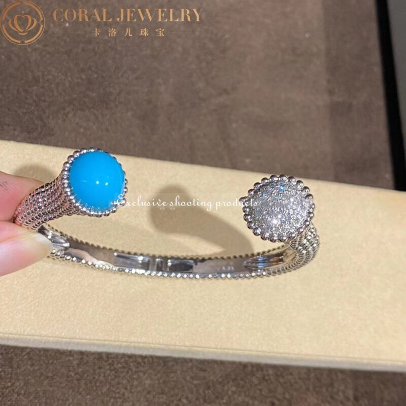 Van Cleef & Arpels VCARP27700 Perlée couleurs bracelet White gold Diamond Turquoise bracelet 4