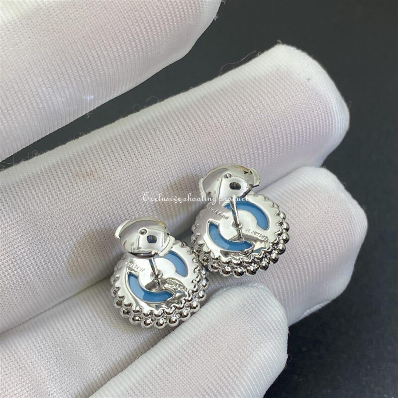 Van Cleef & Arpels VCARP4DT00 Perlée couleurs earrings White gold Turquoise 3