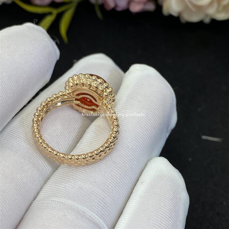 Van Cleef & Arpels VCARP4DR00 ring Perlée couleurs Rose gold Carnelian ring 3