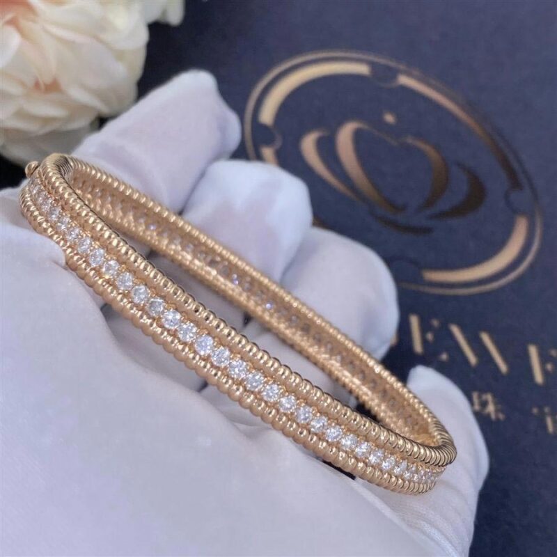 Van Cleef & Arpels VCARP27G00 Perlée diamonds bracelet 1 row Rose gold Diamond bracelet 7