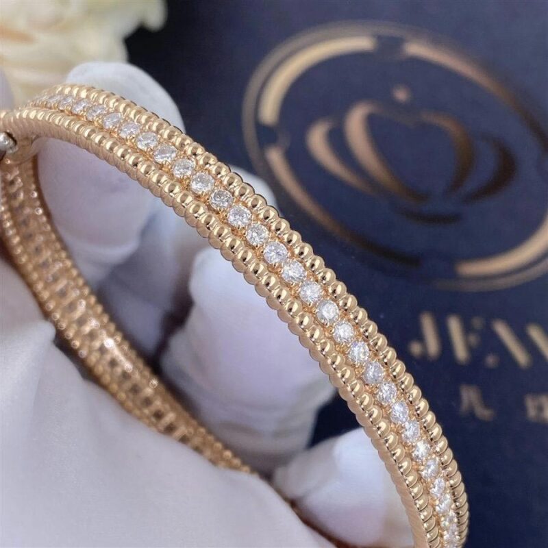 Van Cleef & Arpels VCARP27G00 Perlée diamonds bracelet 1 row Rose gold Diamond bracelet 6