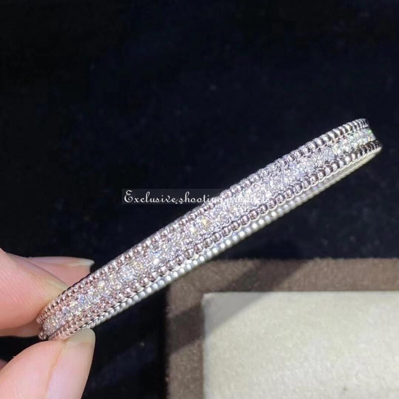 Van Cleef & Arpels VCARP27J00 Perlée diamonds bracelet 1 row White gold Diamond bracelet 5