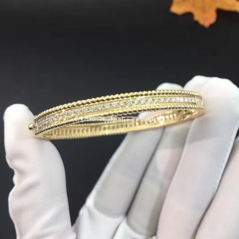 Van Cleef & Arpels VCARP27C00 Perlée diamonds bracelet 1 row Yellow gold Diamond 7