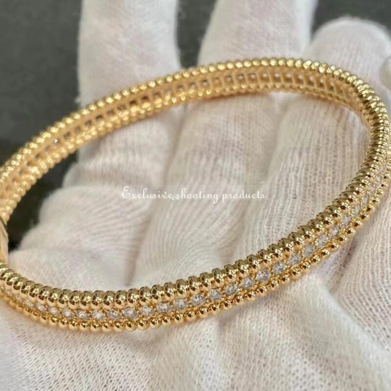 Van Cleef & Arpels VCARP27C00 Perlée diamonds bracelet 1 row Yellow gold Diamond 4