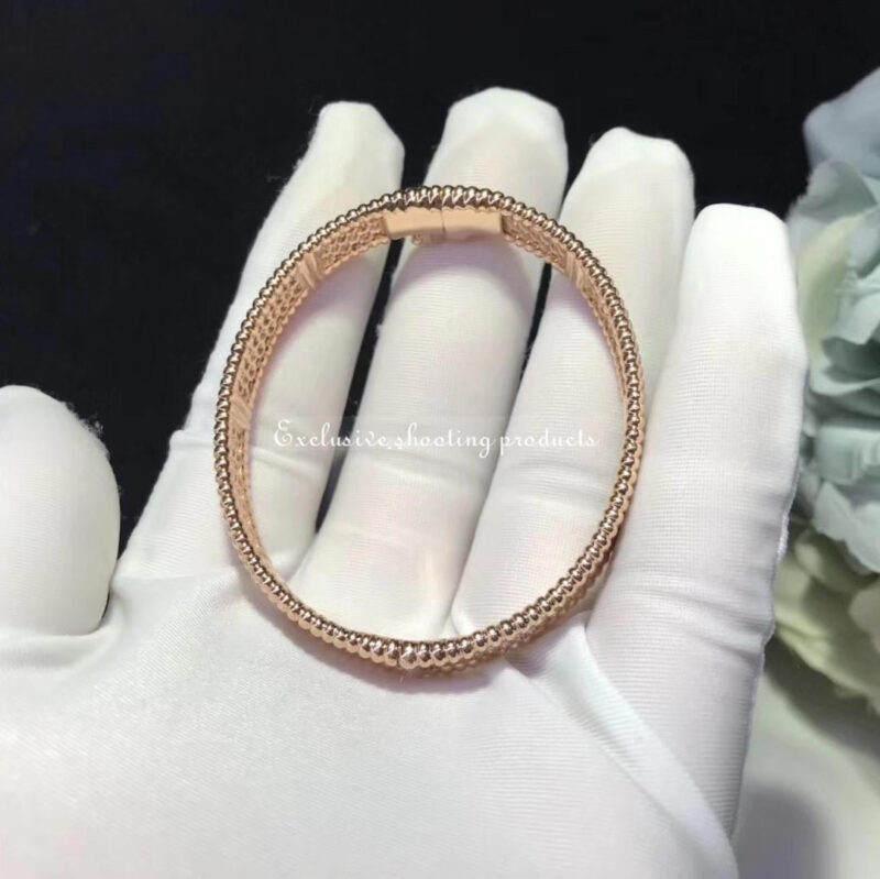 Van Cleef & Arpels VCARP5E600 Perlée diamonds bracelet 3 rows Rose gold Diamond bracelet 6