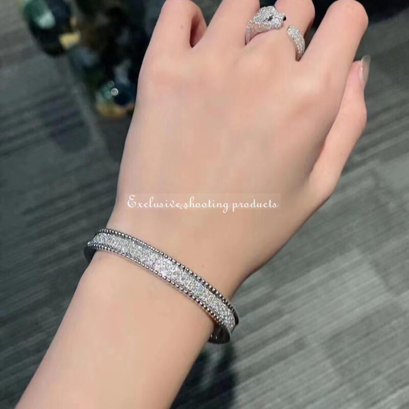 Van Cleef & Arpels VCARP5E700 Perlée diamonds bracelet 3 rows White gold Diamond bracelet 5