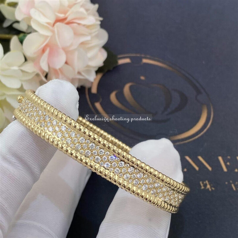 Van Cleef & Arpels VCARP5DP00 Perlée diamonds bracelet 3 rows Yellow gold Diamond bracelet 5