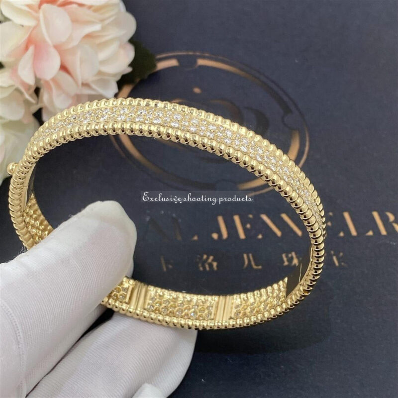 Van Cleef & Arpels VCARP5DP00 Perlée diamonds bracelet 3 rows Yellow gold Diamond bracelet 2