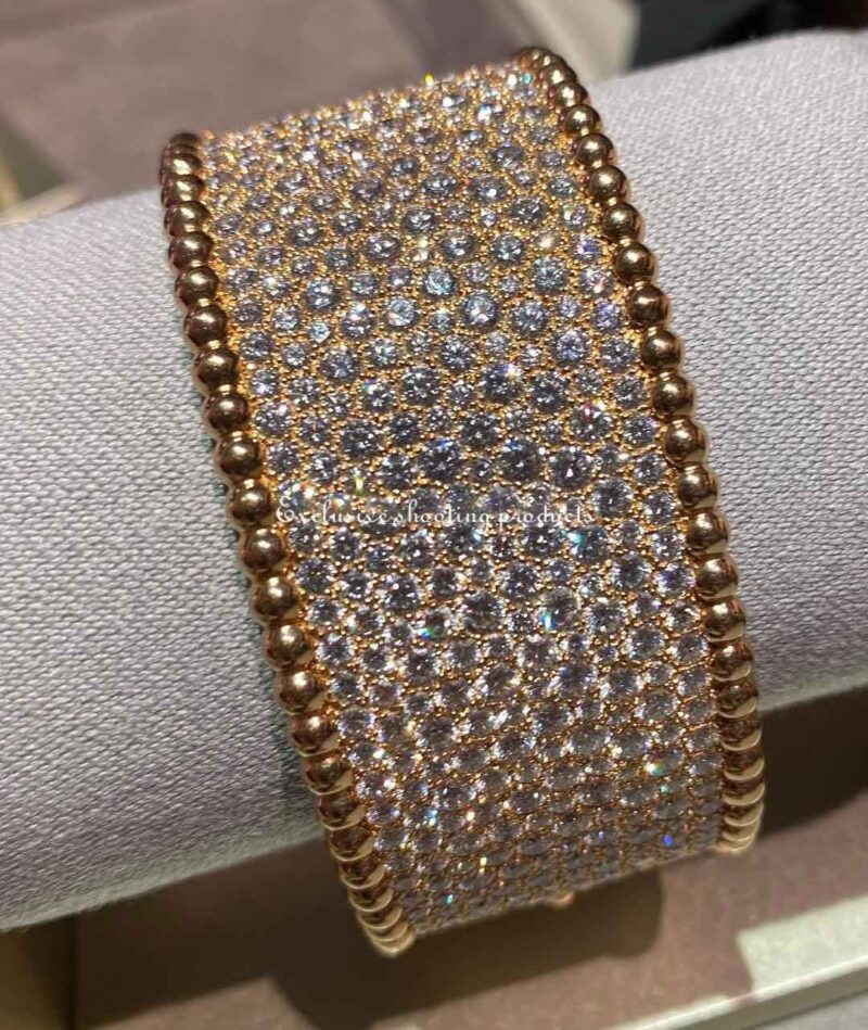 Van Cleef & Arpels VCARO2EX00 Perlée diamonds bracelet Rose gold 2