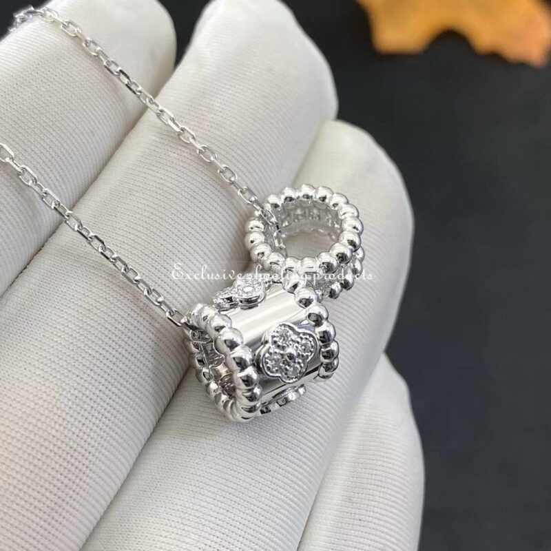 Van Cleef & Arpels VCARO25100 Perlée diamonds pendant White gold Necklace 2