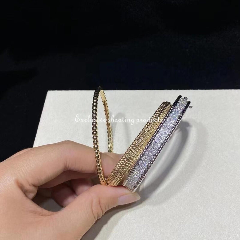 Van Cleef & Arpels VCARP5E700 Perlée diamonds bracelet 3 rows White gold Diamond bracelet 2