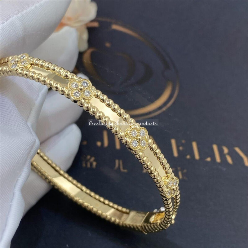 Van Cleef & Arpels VCARP6X700 Perlée sweet clovers bracelet Yellow gold Diamond bracelet 6