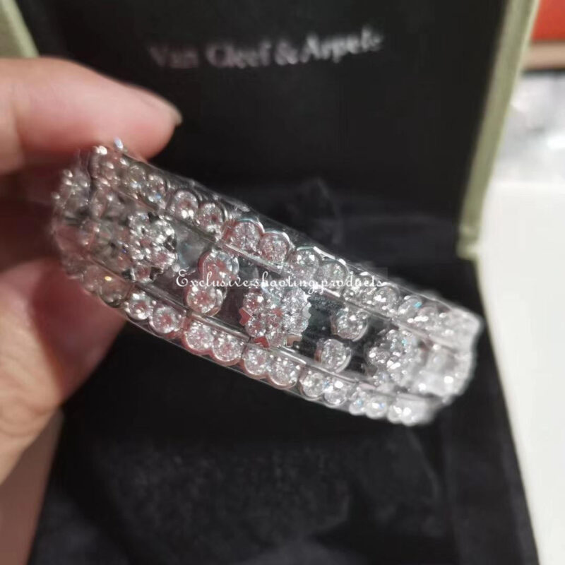 Van Cleef & Arpels Snowflake VCARO3RH00 bracelet Platinum Diamond bracelet 5