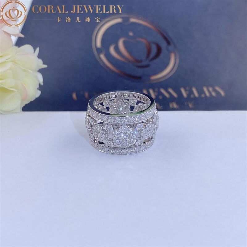 Van Cleef & Arpels VCARO3RM00 Ring Snowflake Diamond Platinum Band Ring 8