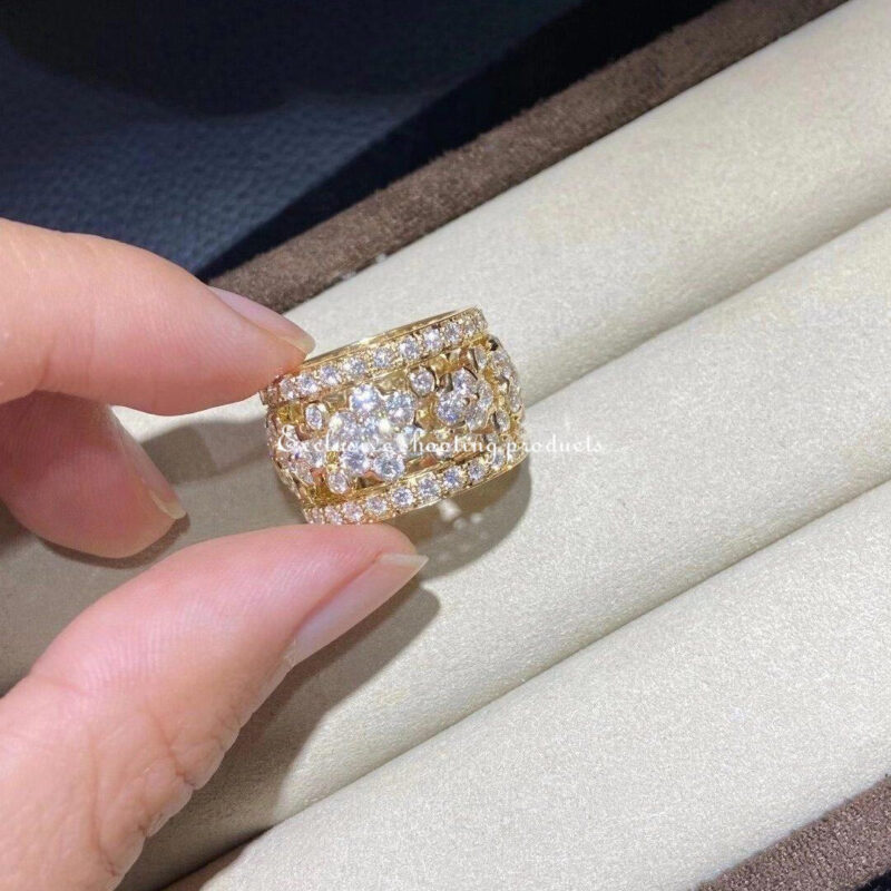 Van Cleef & Arpels VCARO3RV00 Snowflake Diamond ring Yellow gold ring 7
