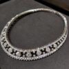 Van Cleef & Arpels VCARO3RI00 Snowflake Necklace Platinum Diamond Necklace 12