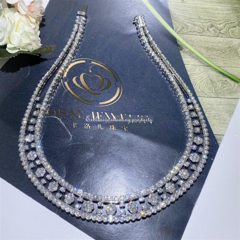 Van Cleef & Arpels VCARO3RI00 Snowflake Necklace Platinum Diamond Necklace 7