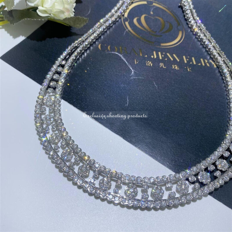 Van Cleef & Arpels VCARO3RI00 Snowflake Necklace Platinum Diamond Necklace 6