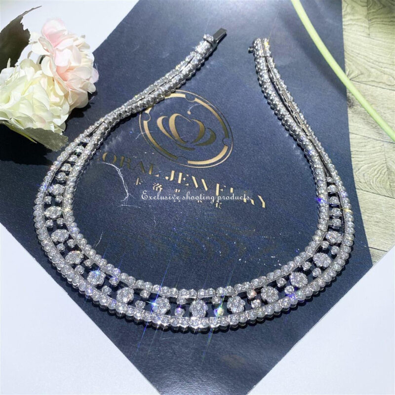 Van Cleef & Arpels VCARO3RI00 Snowflake Necklace Platinum Diamond Necklace 5