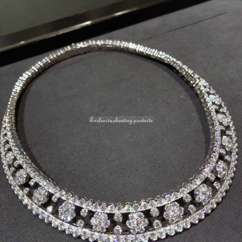 Van Cleef & Arpels VCARO3RI00 Snowflake Necklace Platinum Diamond Necklace 3