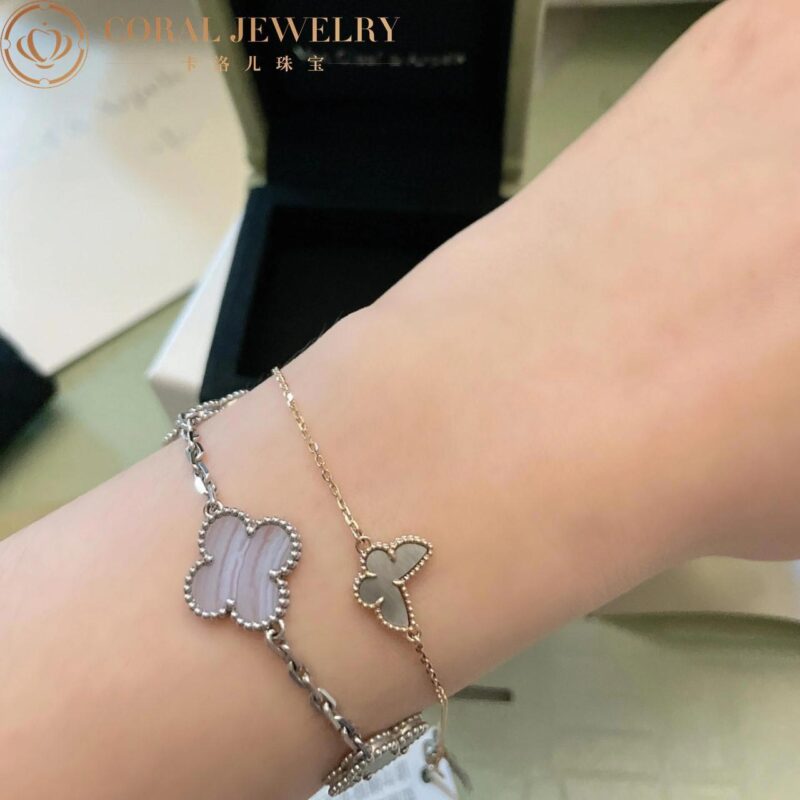 Van Cleef & Arpels VCARP9VB00 Sweet Alhambra butterfly bracelet Rose gold Mother-of-pearl CHINA EXCLUSIVE bracelet 3