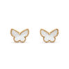 Van Cleef & Arpels VCARN5JM00 Sweet Alhambra Butterfly Earstuds Yellow Gold Mother-of-pearl Earrings 1