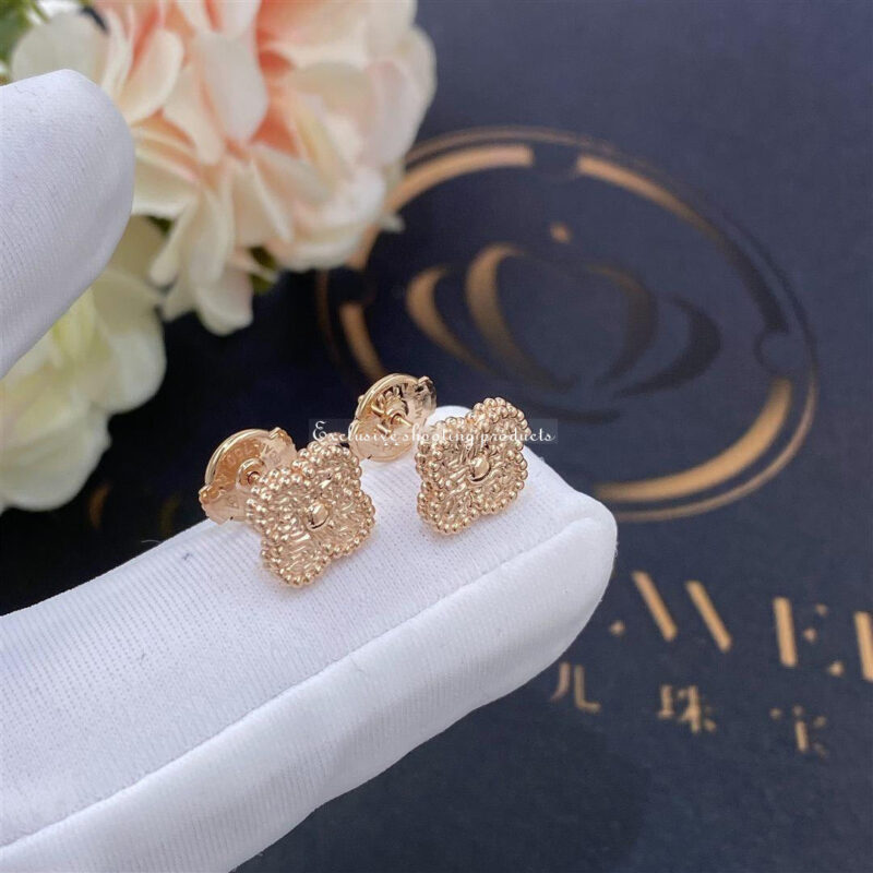 Van Cleef & Arpels VCARO8DB00 Sweet Alhambra Earstuds Rose Gold Earrings 2