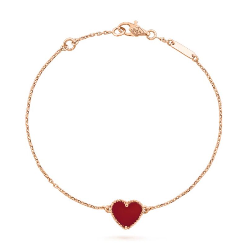 Van Cleef & Arpels VCARN59L00 Sweet Alhambra heart bracelet Rose gold Carnelian bracelet 1