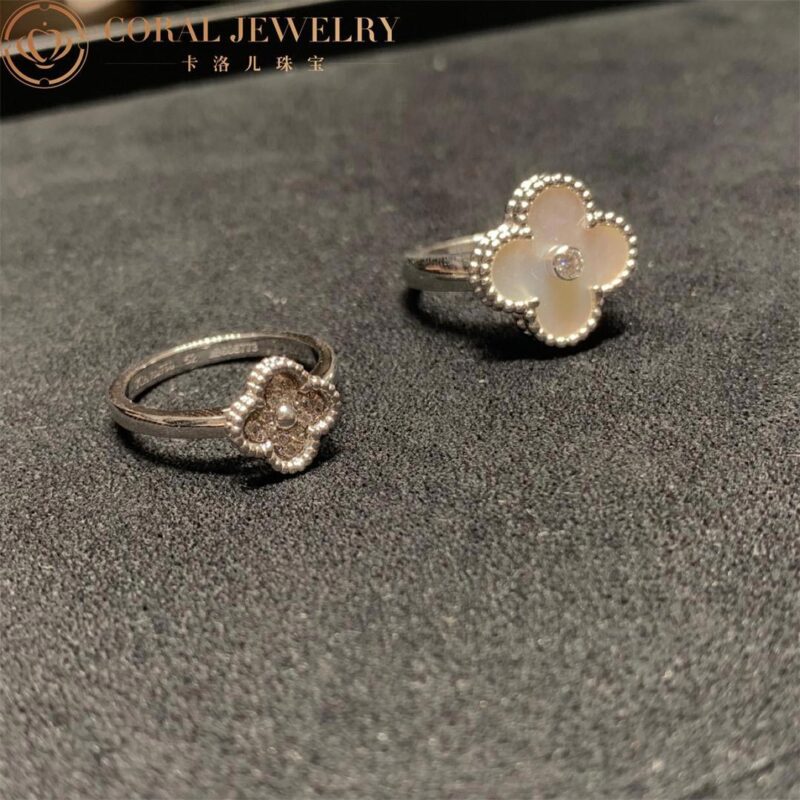 Van Cleef & Arpels VCARO85800 Sweet Alhambra ring White gold Diamond ring 5