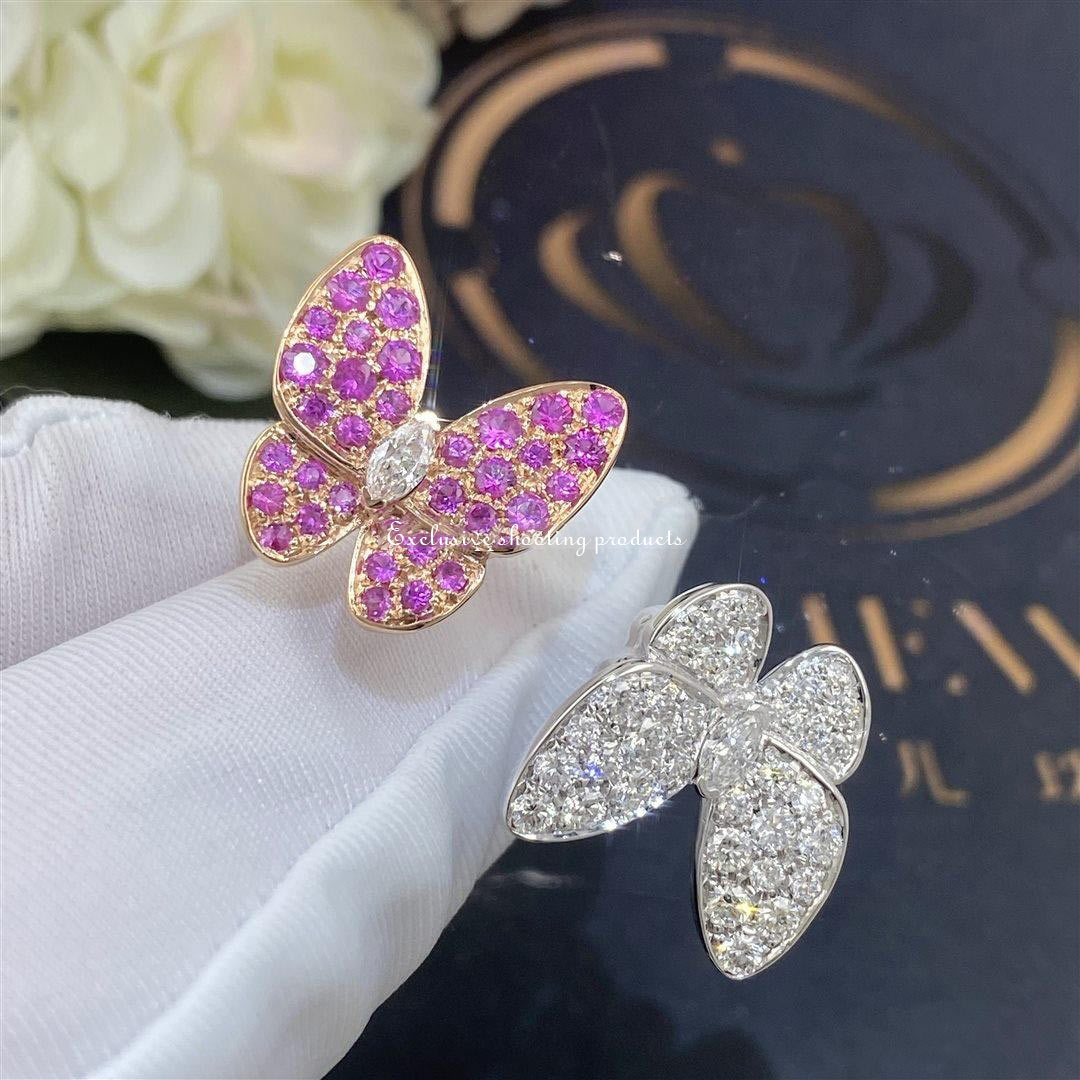 Van Cleef & Arpels VCARO3M500 Two Butterfly Between the Finger ring ...