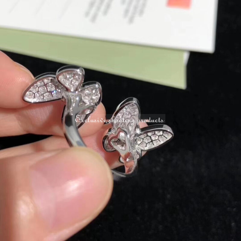 Van Cleef & Arpels VCARO61900 Two Butterfly Between the Finger ring White gold Diamond ring 8