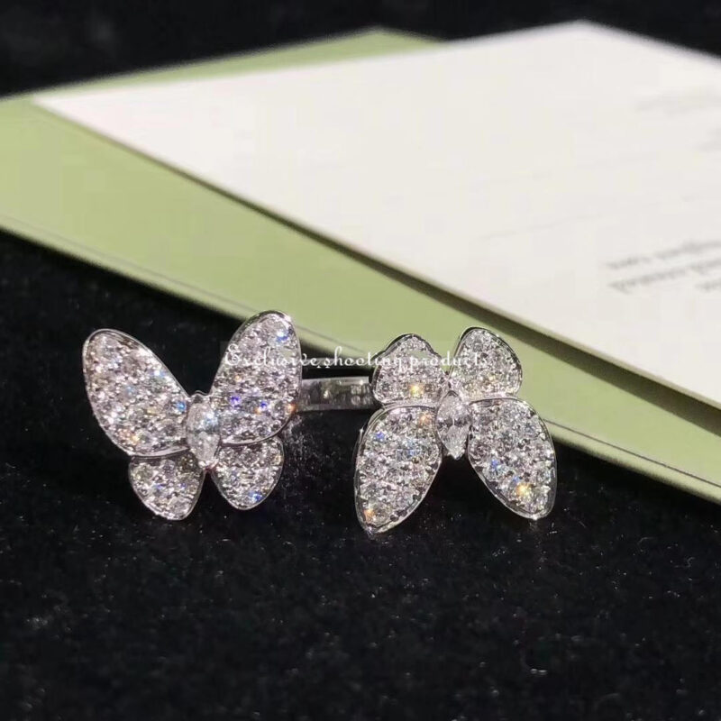 Van Cleef & Arpels VCARO61900 Two Butterfly Between the Finger ring White gold Diamond ring 5